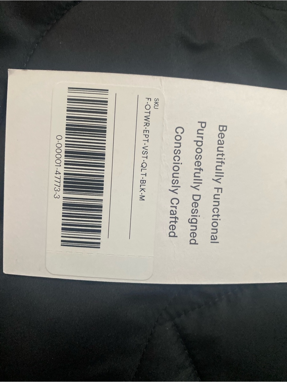 Everlane Black Quilted Vest with Silver Zipper - Picture 5 of 6